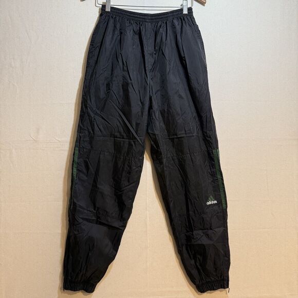 Adidas Track Pants Black Men Size Small Drawstring Waist, Zipper Ankle - Picture 1 of 10